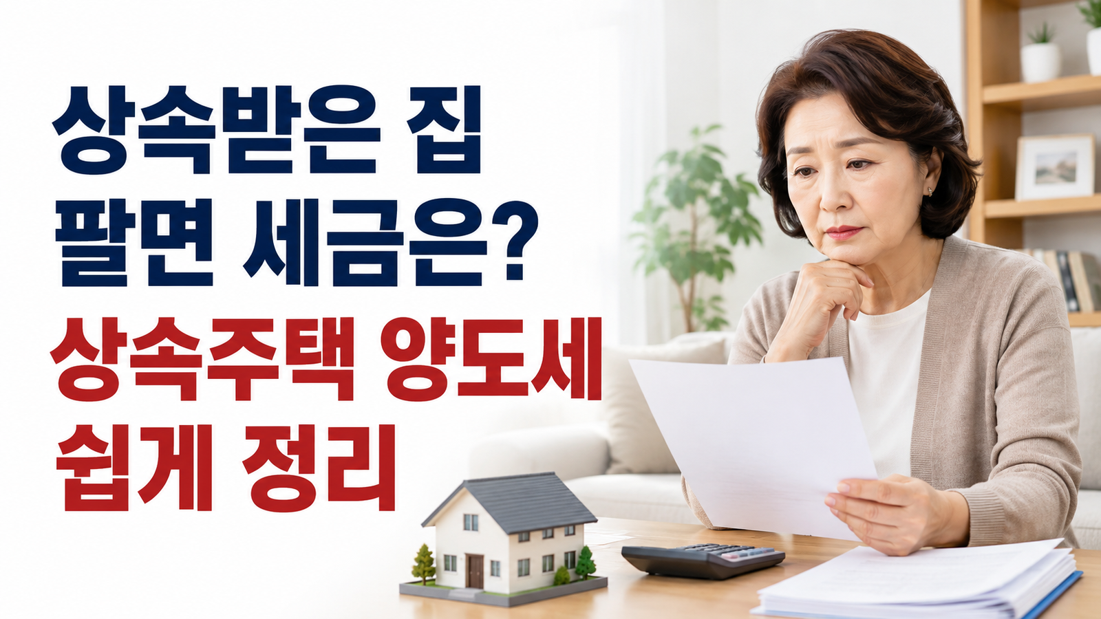 상속주택 양도세 2026, 상속받은 집 팔면 세금은 얼마나 나올까?