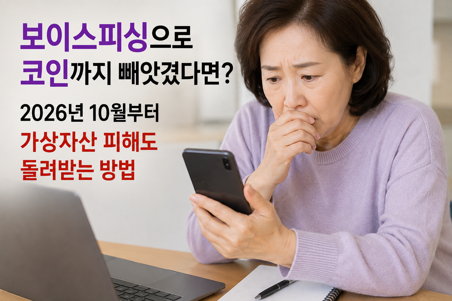 보이스피싱으로 코인까지 빼앗겼다면? 2026년 10월부터 달라지는가상자산 피해구제 방법