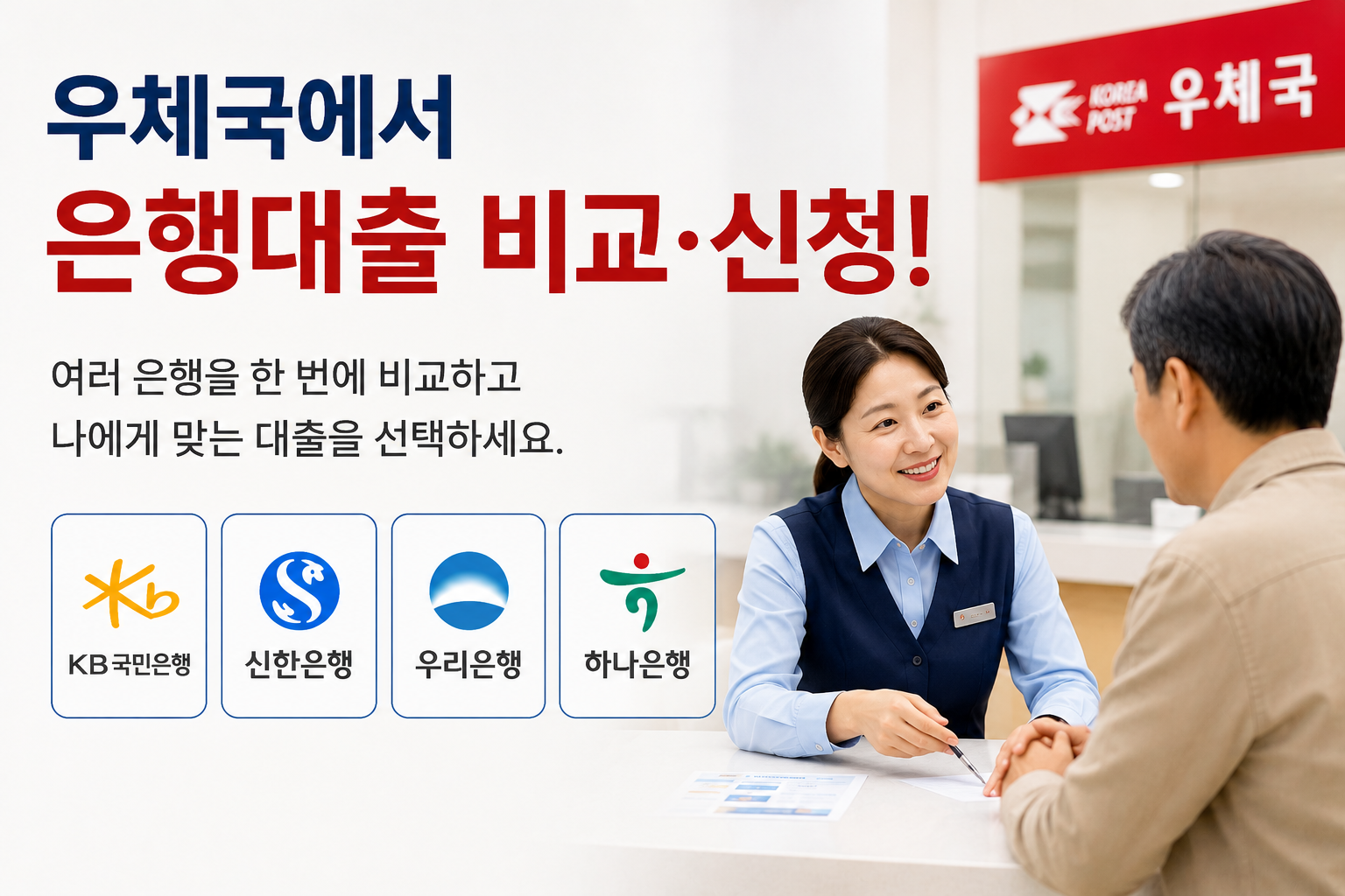 우체국에서 은행대출 비교·신청하는 방법과 이용 가능한 곳 총정리