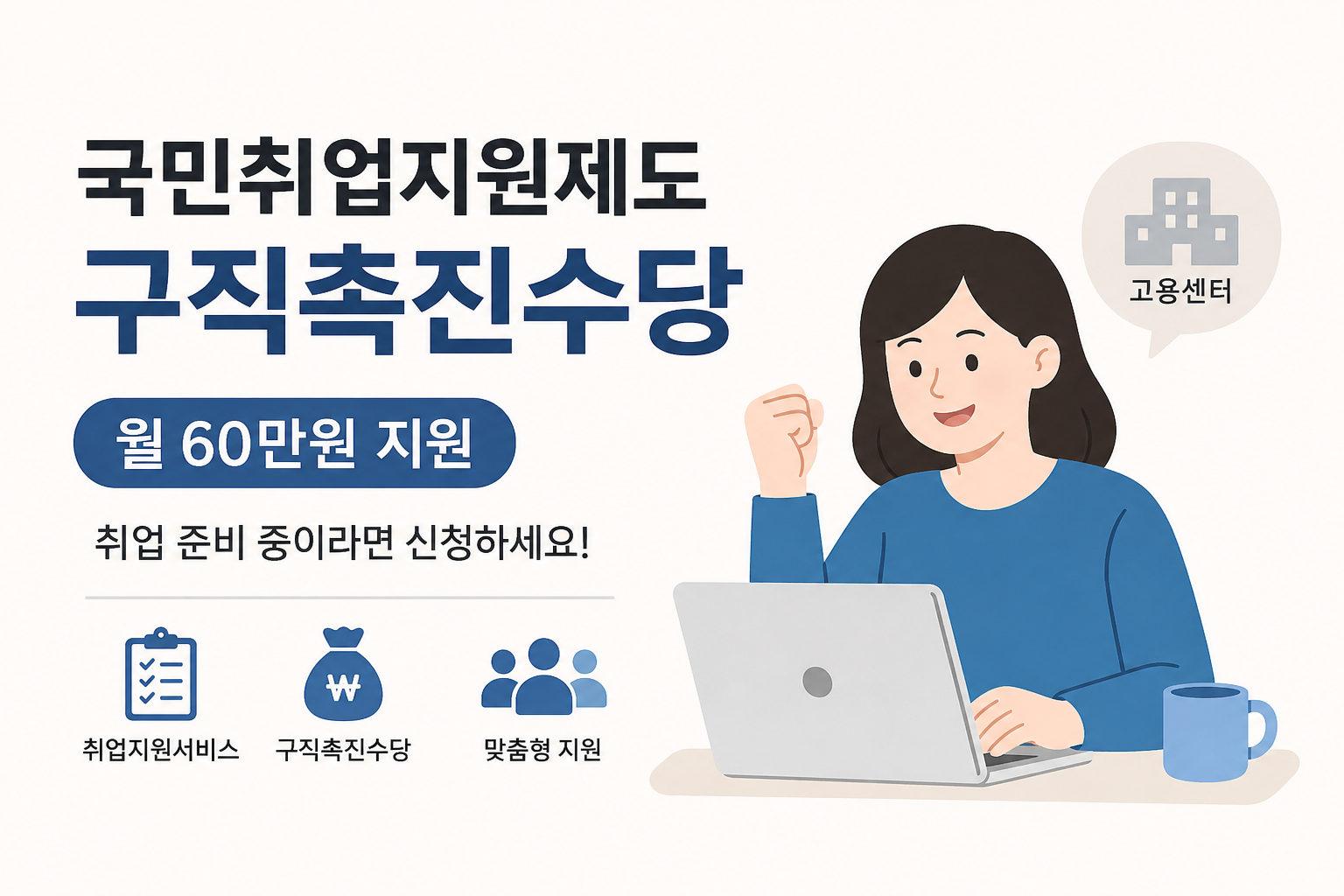 2026 국민취업지원제도 구직촉진수당 월 60만원｜지원대상·조건·신청방법 총정리