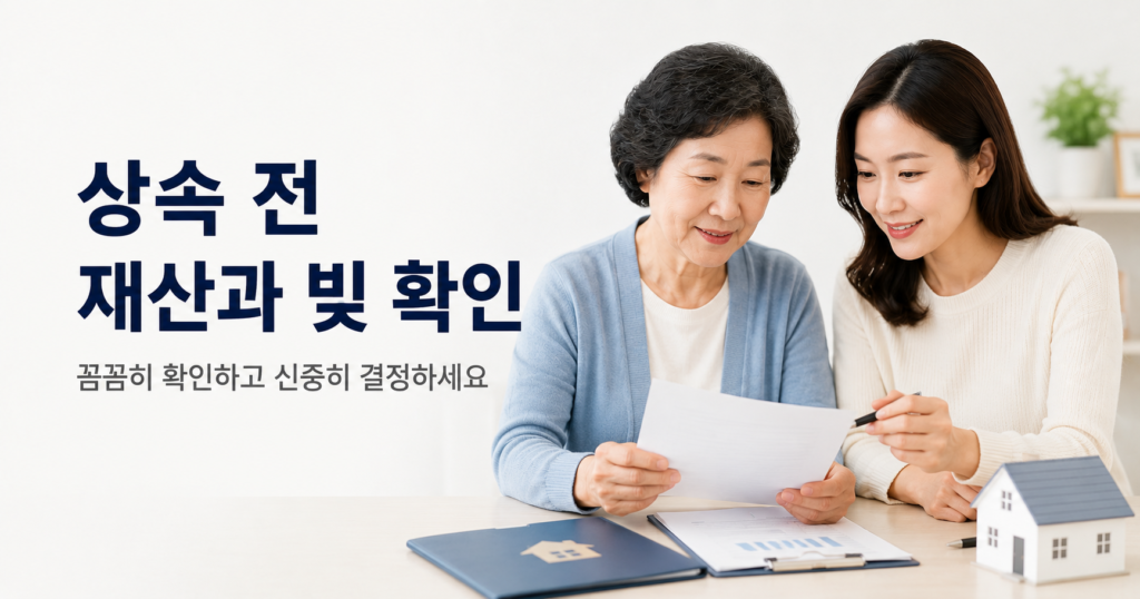 상속 전 재산과 빚 확인