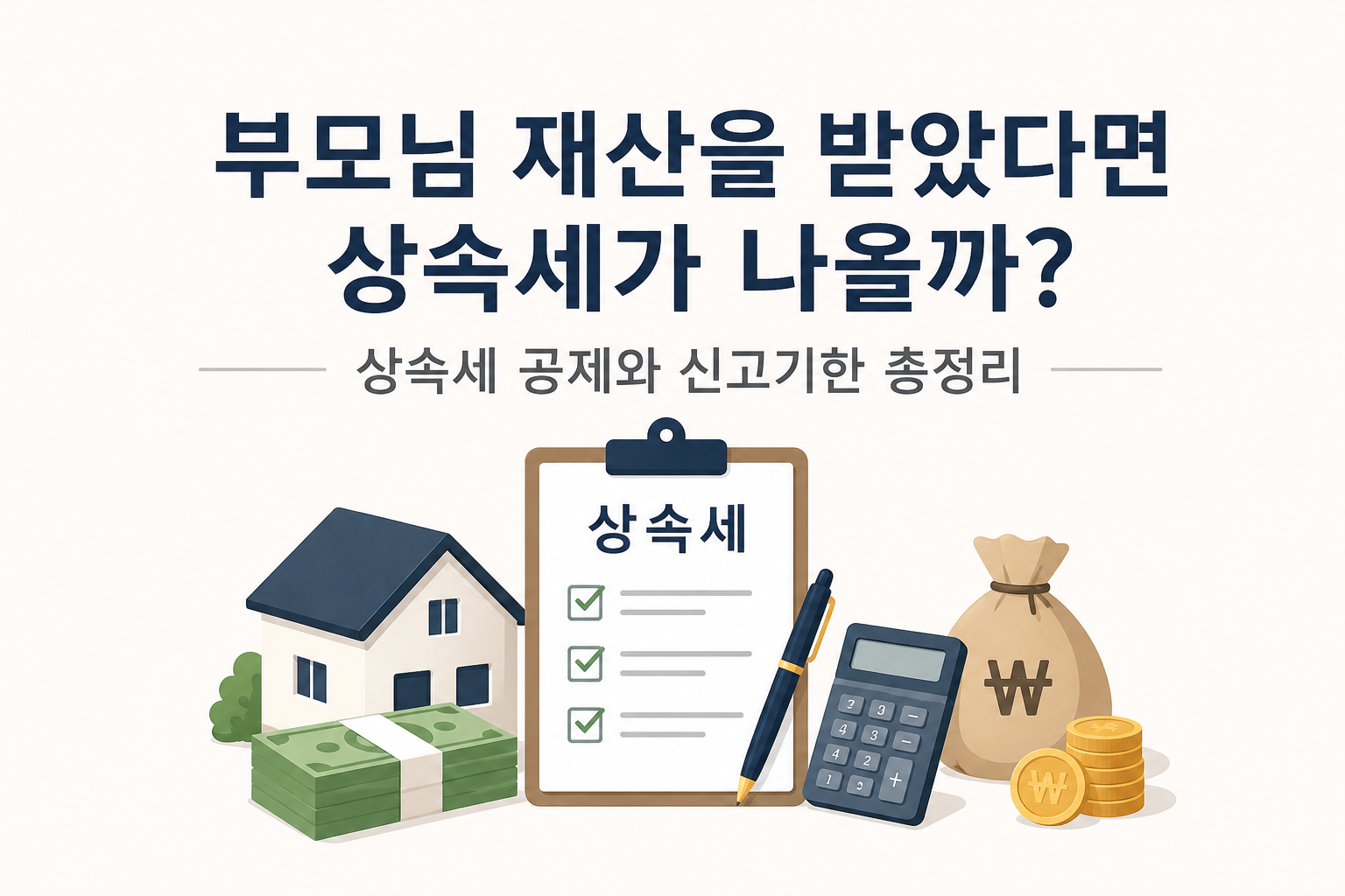 부모님 재산을 상속받았다면 세금은 얼마일까? 상속세 공제와 신고기한 총정리